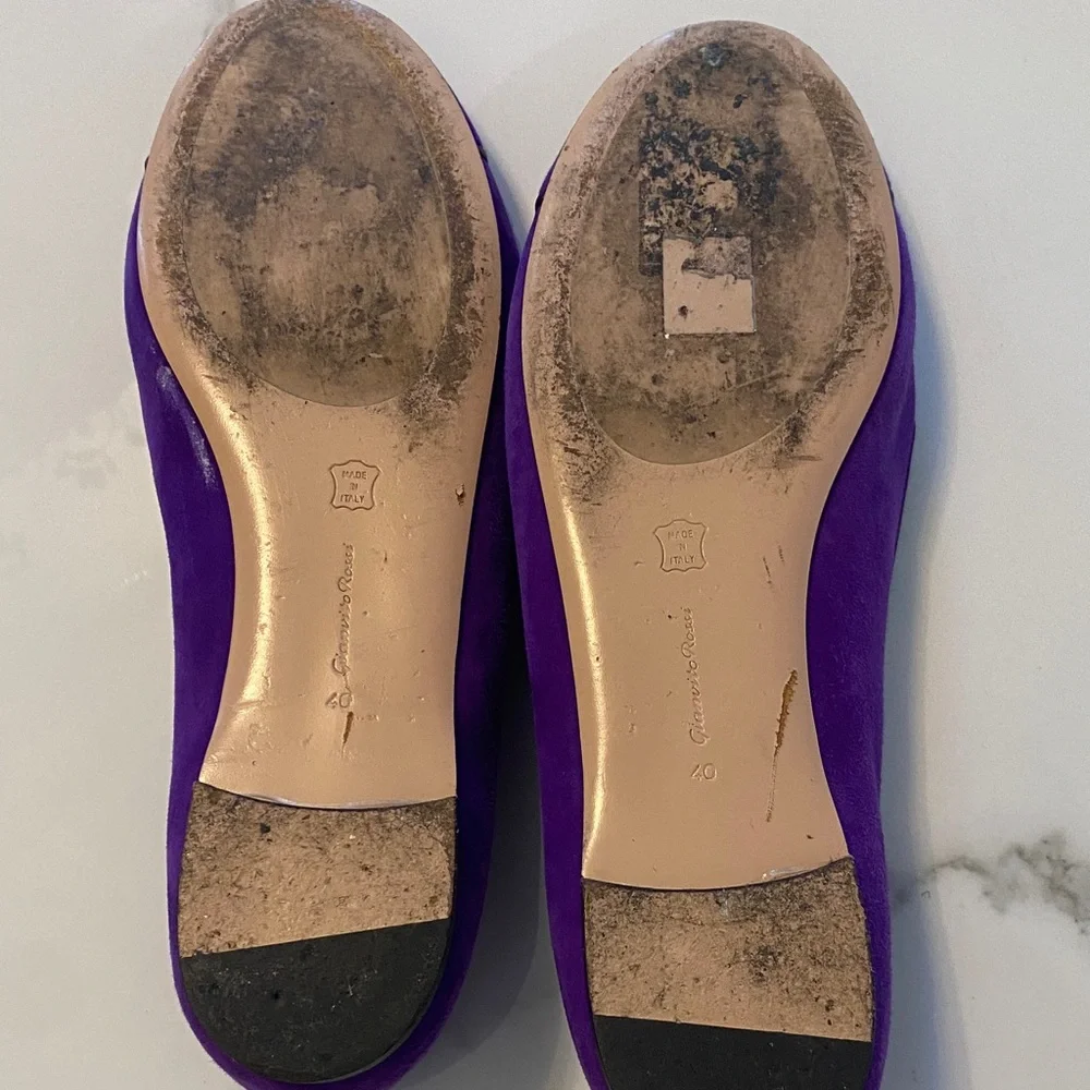 Gianvito Rossi Vibrant Purple Flats - Picture 3 of 4